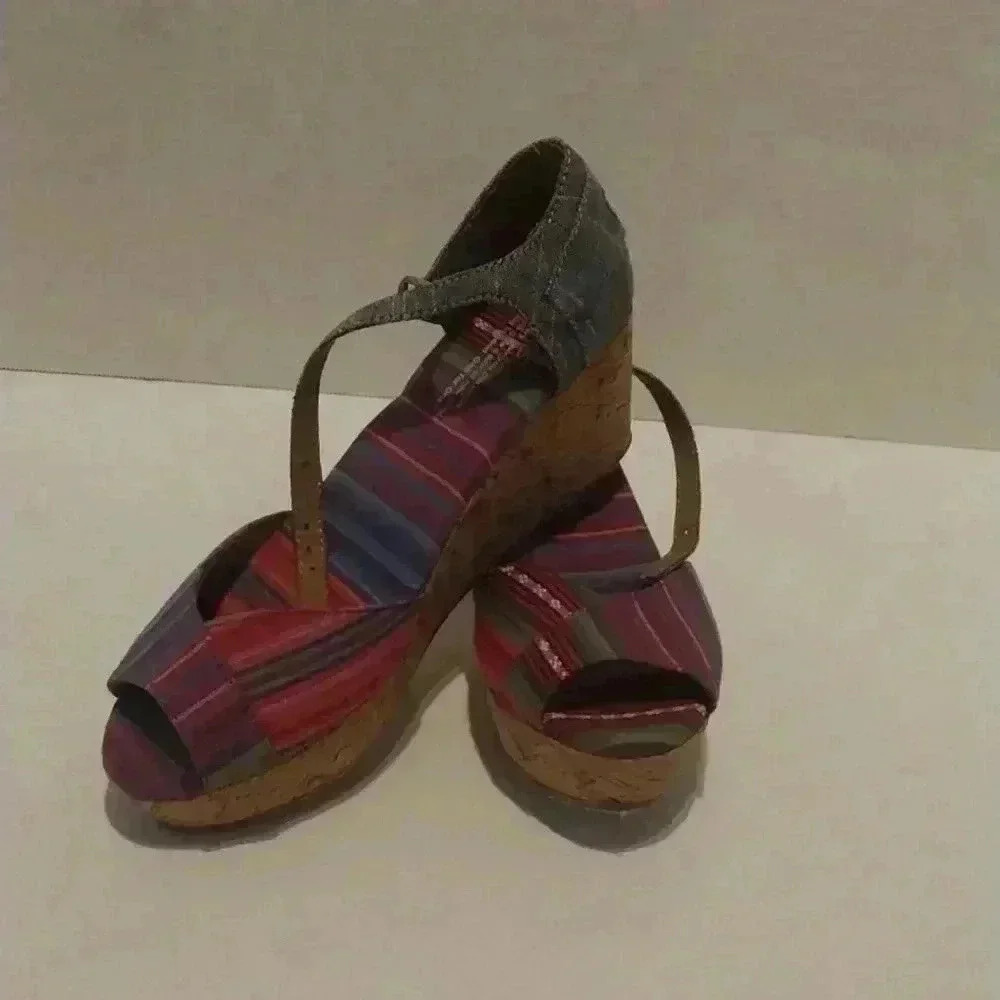 Toms Women Multicolor Wedge Sandals
